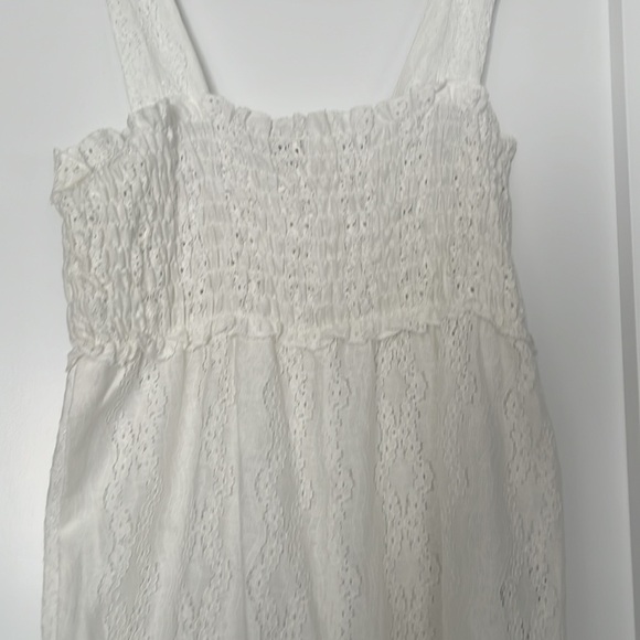 Zara White Eyelet Jumpsuit Never Worn - Picture 5 of 5